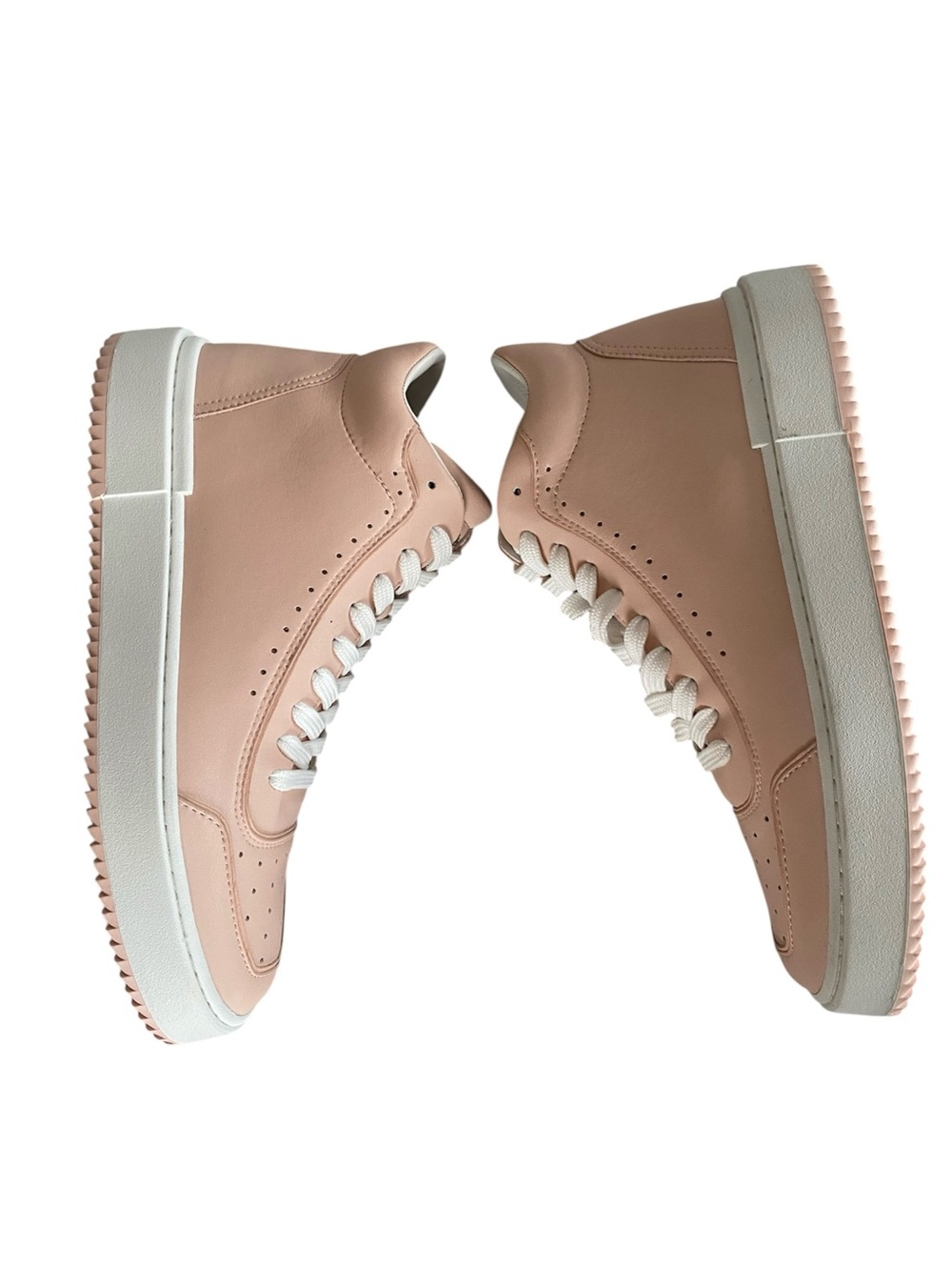 Stuart Weitzman Ryan High Top Leather Sneakers Pink Size EU 39.5 US 9 $425 NWOT